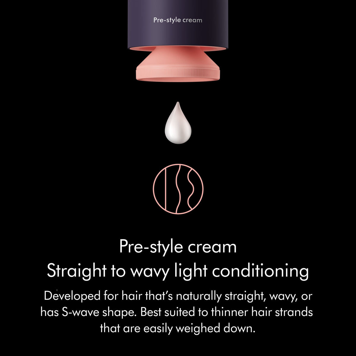 Chitosan Pre-Style Cream Straight to Wavy Light Conditioning